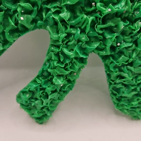 Vtg 10" H Melted Popcorn Plastic Decor St Patricks Day Holiday Green Clover Leaf - Picture 6 of 16